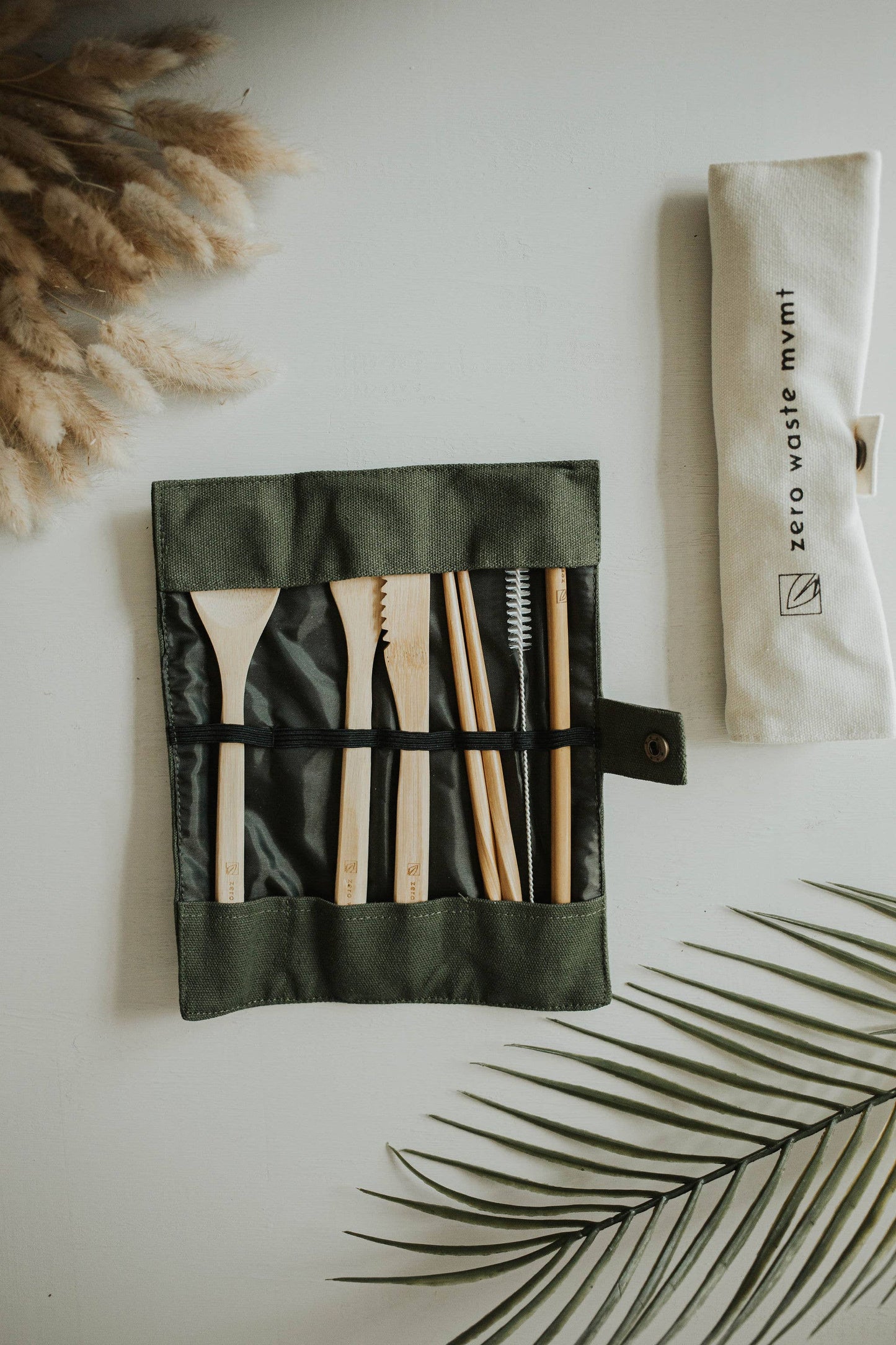 Zero Waste MVMT - Travel Bamboo Cutlery Set | Eco-Friendly Utensils with Pouch