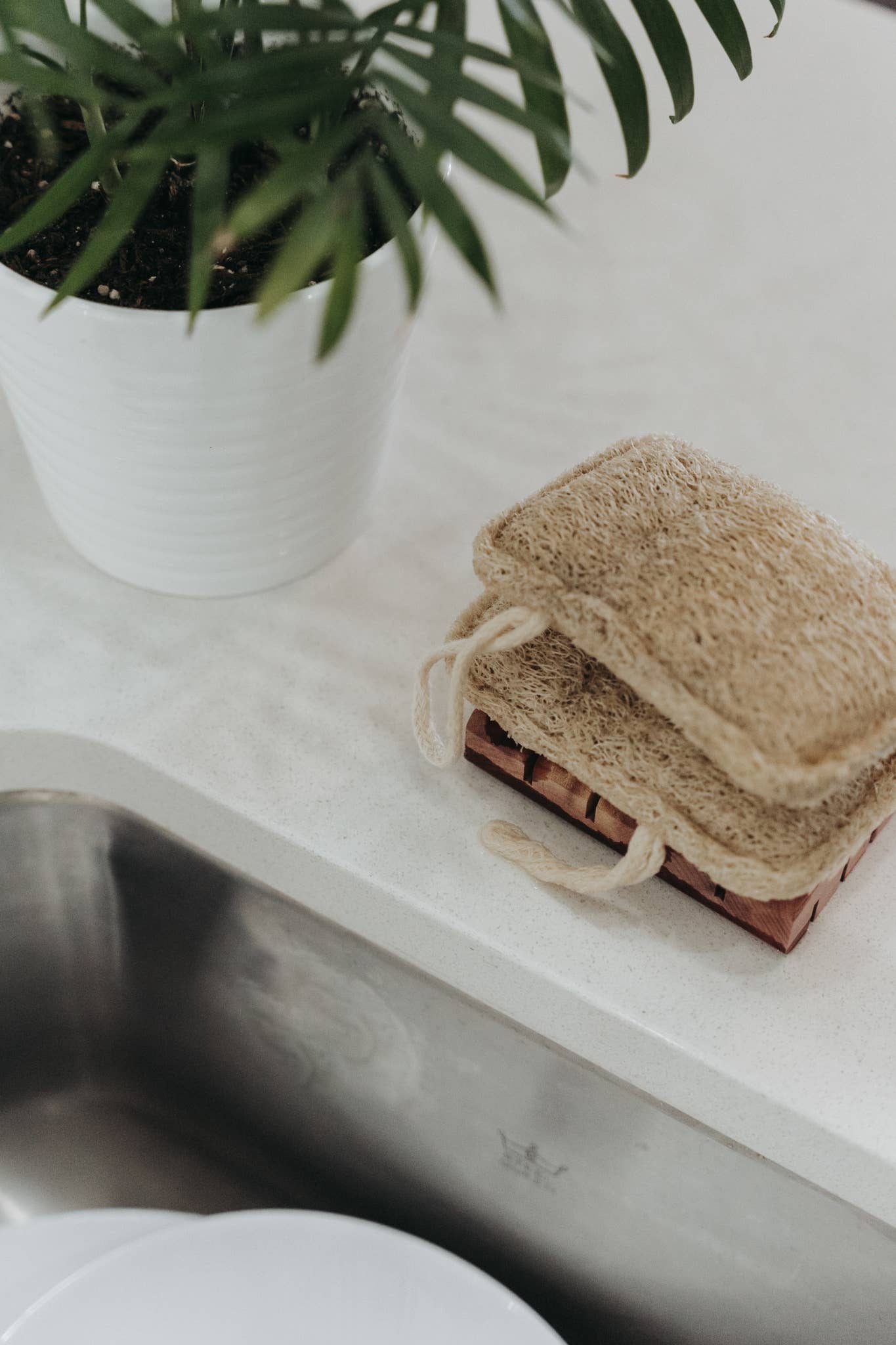 Zero Waste MVMT - 3 Pack Natural Loofah Sponge | Doubled Layered | Plant-Based