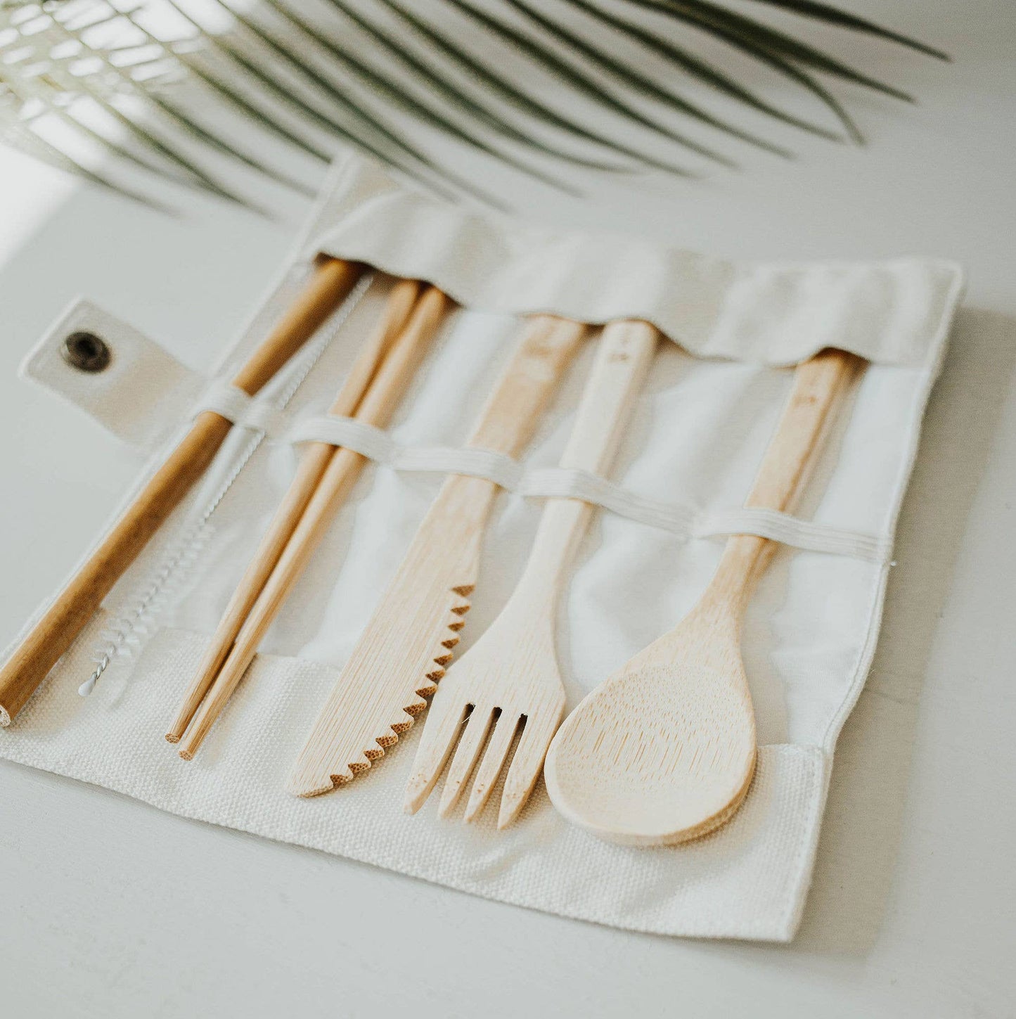 Zero Waste MVMT - Travel Bamboo Cutlery Set | Eco-Friendly Utensils with Pouch