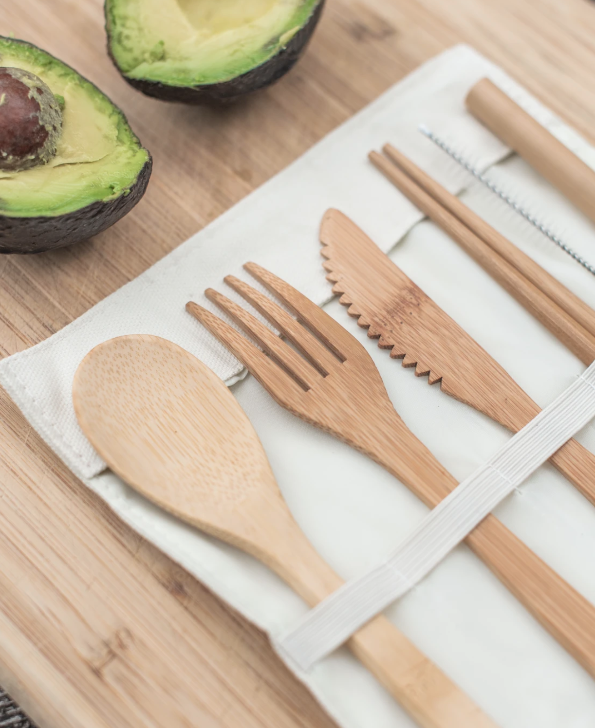 Zero Waste MVMT - Travel Bamboo Cutlery Set | Eco-Friendly Utensils with Pouch