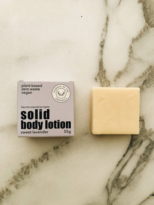 Essence of Life Organics - Solid Body Lotion Bar, sweet lavender